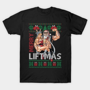 Merry Liftmas Christmas Xmas Fitmas Fitness Santa Holiday Gift For Men Women T-Shirt